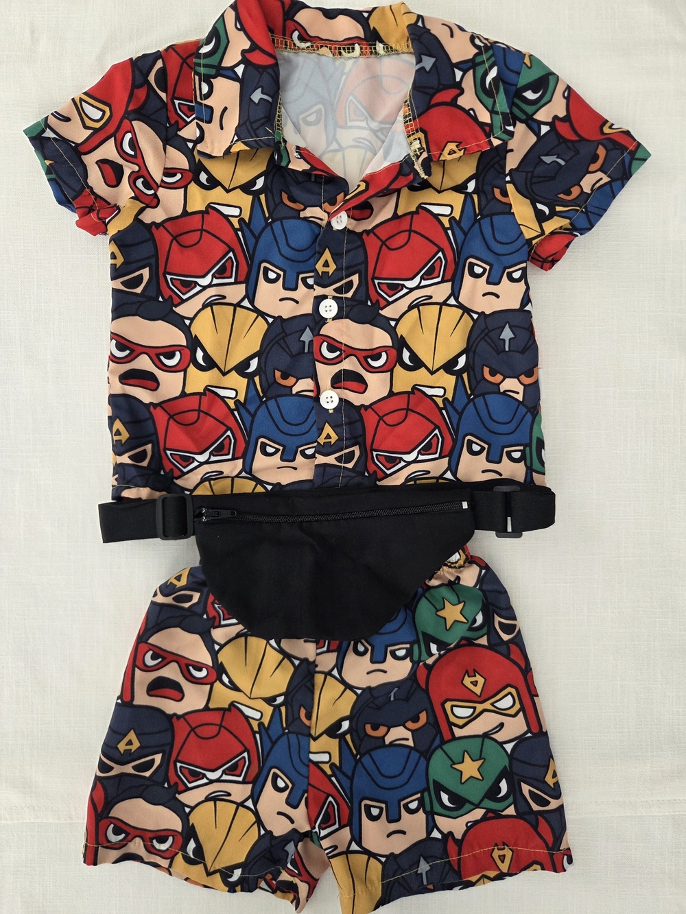 Kids Superhero Print Set - Multicolor